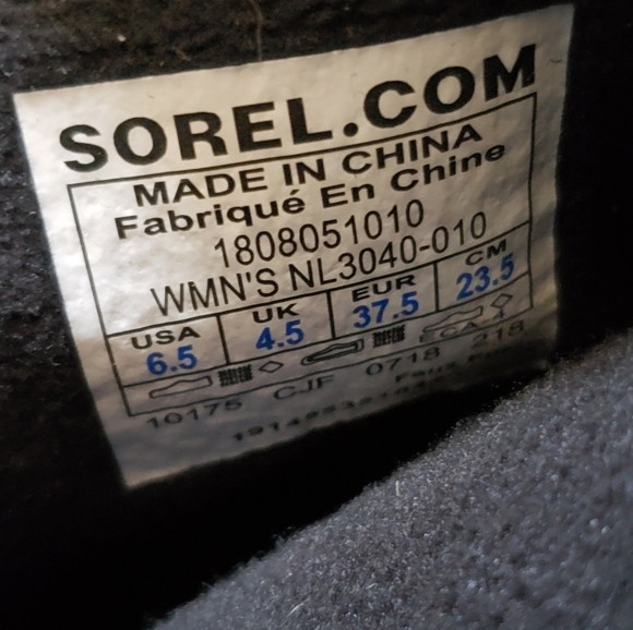 Sorel Explorer Carnival Weather Winter Snow Boots Black Size 6.5 - Picture 6 of 7